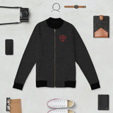 alobien red Embroidery Bomber Jacket