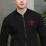 alobien red Embroidery Bomber Jacket