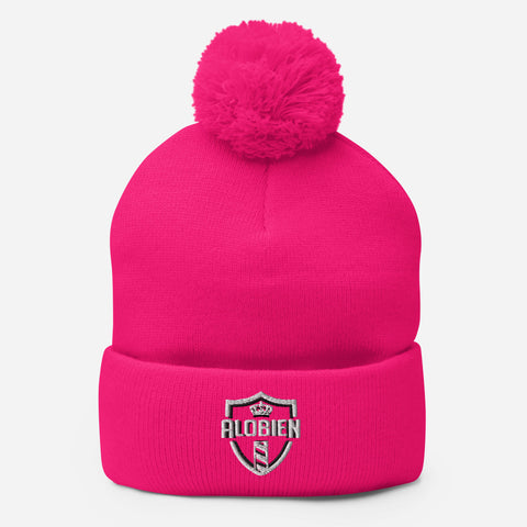 Pink Unisex Pom-Pom Beanie Alobien